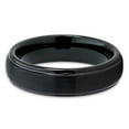 thumbnail image 2 of 6mm Black Brushed Tungsten Carbide Ring Dome Shape Round Edges Comfort Fit Band (6), 2 of 3