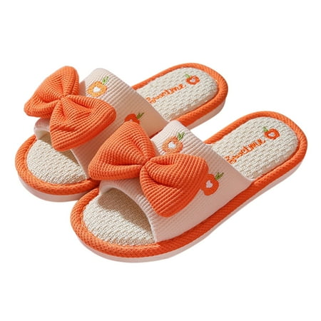 

Aayomet Summer Slippers for Women Household Cartoon Four Aeasons HiLight WeightHome Slippers Flip Flops Flax Slippers Indoor D 6.5
