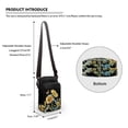 thumbnail image 6 of HELLHERO Adjustable Shoulder Strap Cross Body Purse Polyester, Vintage Messenger Bag, Sunflower, 6 of 7