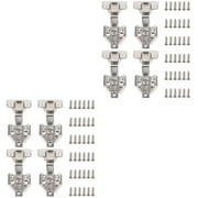 WynBing 8 pcs Stainless Steel Cabinet Hinge Kitchen Cabinet Hinges Hydraulic Hinge with Screws