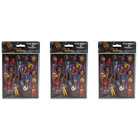 - (3 Pack) Five Nights at Freddy's Sticker Sheets, 4ct