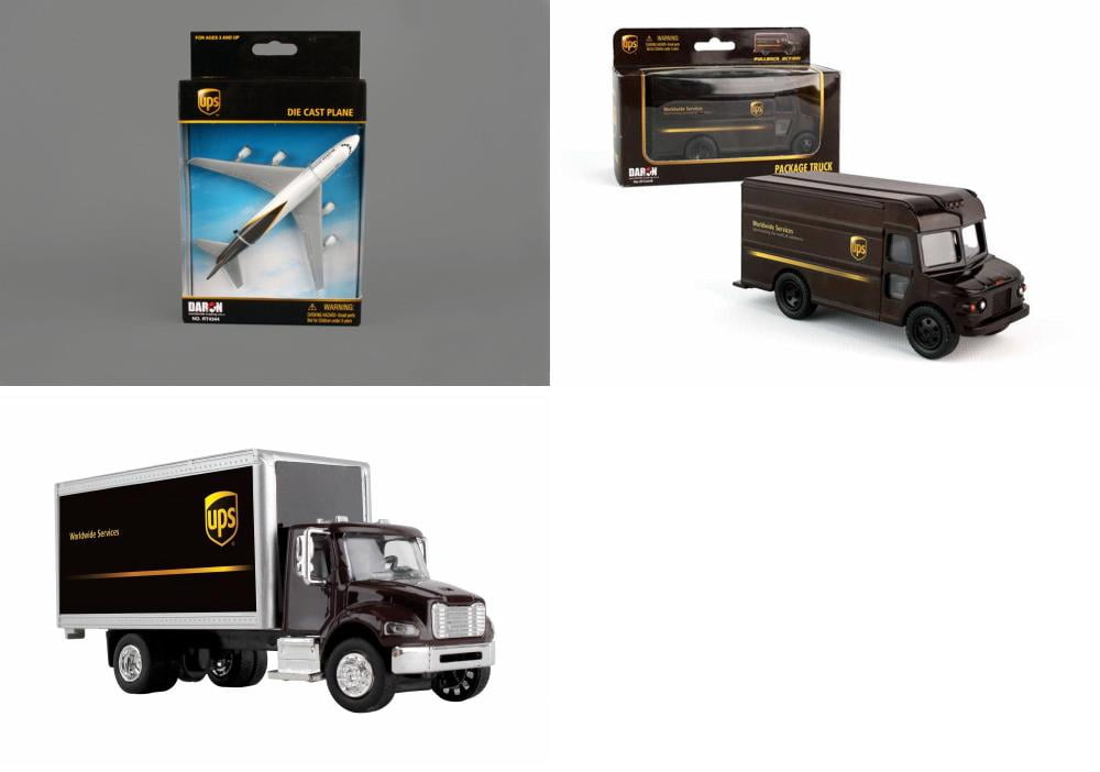 UPS Toy Truck & Plane Diecast UPS Vehicle Package Three Diecast Model