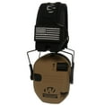 thumbnail image 3 of Walker's Razor Slim Ultra Low Profile Compact Design Adjustable Range Shooting Hunting Hearing Protection Electronic Earmuffs, Battle Brown - Patriot Series, 3 of 6