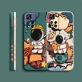 thumbnail image 5 of Case For Redmi Note 12 11 11T 11R 11E 10 9 8 7 7S PRO PLUS 4G 5G Simple Liquid silicone Case Cartoon Space Astronaut, 5 of 5