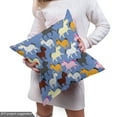 thumbnail image 5 of Ambesonne Cartoon Fabric by the Yard Upholstery, Colorful Horses at Zoo, 1 Yard, Ceil Blue Multicolor, 5 of 5