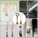 thumbnail image 5 of Guirnalda de cuentas de madera de 4 piezas, 12,6 pulgadas, decorativa, colgante, con borlas., 5 of 5