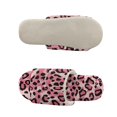 thumbnail image 5 of COEQINE Pink Leopard Print Slip On Slippers for Women, Comfortable Fuzzy Sandals Y2K Open Toe Slippers Machine Washable Slip On Slides Footwear for Home Bedroom Spa Travel, 40-41, 5 of 7
