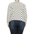thumbnail image 4 of Women's Women's Casual Long Sleeve Plus SIze Polka Dot Open Blazer Jacket, 4 of 4