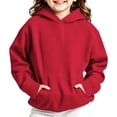 thumbnail image 3 of HomeDM Boys Girls Sweatshirts Long Sleeve Casual Pullover Hoodies with Pockets Solid Color Outwear, 3 of 10