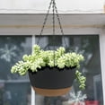 thumbnail image 5 of 10 Inch Hanging Planter, 2 Pack Plant Hanger Indoor Outdoor, Self Watering Plant Pot Hanging Baskets Holder Plants for Garden Home-Gray, 5 of 8