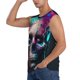 thumbnail image 3 of Fotbe Modern Abstract Colorful Skull B Men's Camiseta sin Mangas Estampada para Hombres, Playera Casual para Gimnasio, Entrenamiento, Playa-Large, 3 of 7