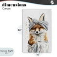 thumbnail image 4 of Stupell Industries Cottage Bathroom Fox Wrapped in Towel Canvas Art, 16 x 24, by Tina LeCour, 4 of 8