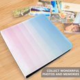 thumbnail image 4 of FORMRS 3 Ring Photo Album 4"x6" Self Adhesive Large Capacity PU Leather Cover, Light Blue Stripes, 4 of 8