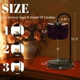 thumbnail image 3 of Candle Warmer Lamp with Timer, Purple Floral Damask Elegant Swirls Vintage Non-slip Wireless Remote Control Wax Melts Warmer with 4 Bulbs for Home Office Dorm, Birthday Gifts for Women, 3 of 7