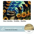 thumbnail image 2 of Sunflower Non-Slip Polyester Indoor/Outdoor Carpet Game Mat Bath Rugs Machine Washable, 2 of 6