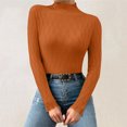 thumbnail image 2 of TRUBKH Fall Outfits for Women Mock Neck Top Long Sleeve Business Casual Sweater Fall Sweaters Layered Sweaters Wool Blend Travel Outfits for Women Multicolor One Size, 2 of 4