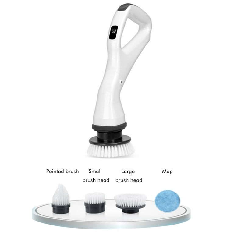 Electric Spin Scrubber 360 Degree Rotating Cordless Power Brush Floor  Scrubber Charging Shower Cleaning Brush for Furniture and Kitchen 