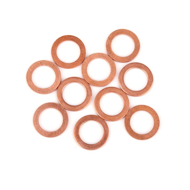 10Pcs Arandela de Cobre círculo de Junta de Sellado Plana para Coche de 12x17x1,5mm