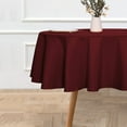 thumbnail image 2 of LAICAIW Round Tablecloth-48 Inch-Water Resistant Spill Proof Washable Polyester Table Cloth Decorative Fabric Table Cover for Dining Table, Buffet Parties and Camping, Burgundy, 2 of 7