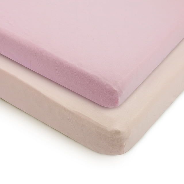 Pack and Play Fitted Sheet, Portable Pack N Plays Mini Crib Sheets, 2