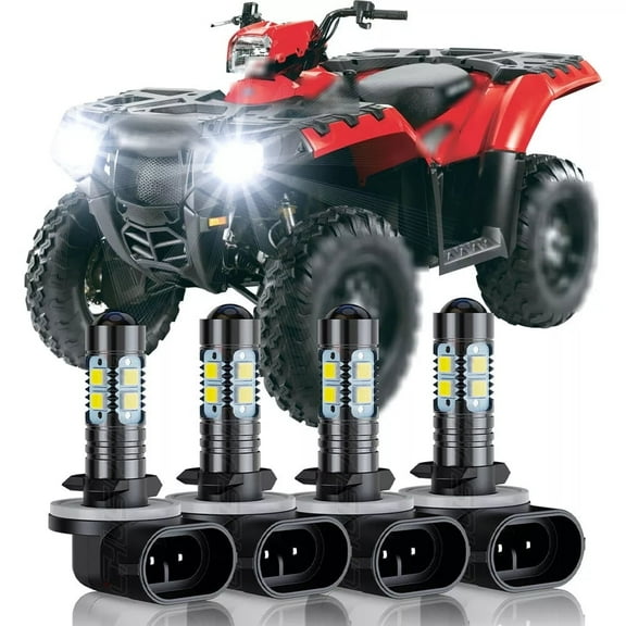 4x Headlight Bulbs 6000K White - fits for Polaris Sportsman 400 500 550 570 700 800 850 XP