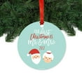 thumbnail image 2 of Koyal Wholesale Wedding Metal Christmas Ornament, Our First Christmas As Mr. and Mrs. 20xx, Santa and Mrs. Claus, 2 of 2