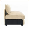 thumbnail image 2 of Modern Chenille Armless Sofa - Wheat | 2/3/4-Seat with Hidden Storage for Living Room, 2 of 6