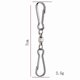 thumbnail image 2 of 6pcs Swivel Dual Clips, Smooth Spinning Dual Clip Spiral Wind Spinner Hangers Twist Hanging Hooks, 2 of 2