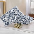 thumbnail image 3 of Outdoor Pillow Cover Boho Floral Leaves Set of 2 Waterproof Throw Pillowcases Blue Datura Flowers Decorative Patio Furniture Pillows for Couch Garden Indoor & Outdoor Use, 3 of 9