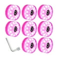 thumbnail image 2 of Almencla 8 Pcs Roues de Patin à Roulettes Confortables avec Clé avec Roulements Installés Rose, 2 of 8