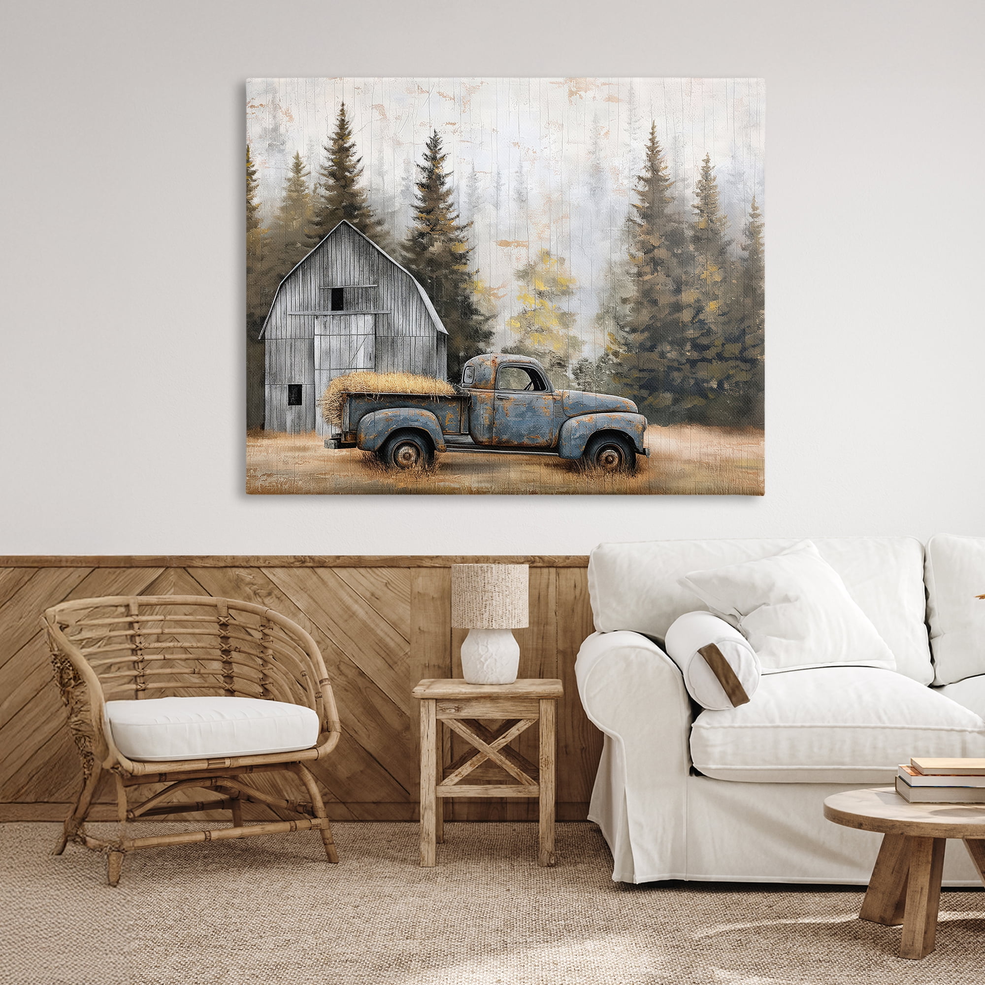 Stupell Industries Autumn Barn & Pine Forest Canvas Wall Art, design by Imagine It Images