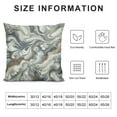 thumbnail image 6 of Acheng Marble Ink Throw Pillow Covers Granite Liquid Wave Square Pillow Cases for Decorative Cushion Bed Couch Sofa Blue Grey Black Brown White Red,2 pcs White, 6 of 6