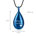 thumbnail image 2 of Urn Necklaces for Ashes Carved Always in my heart Teardrop Keepsake Ashes Necklace Urn Pendant Cremation Memorial Jewelry, 2 of 7