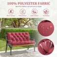 thumbnail image 5 of Kimunuk Outdoor Porch Swing Cushion, 47" X 40" X 5" Waterproof Bench Chair Replacement Cushion with 6 Ties for Patio, Fuchsiared, 5 of 7