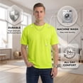 thumbnail image 4 of Gildan High Visibility Unisex Safety T-Shirt 100% Cotton Hi Vis Construction Work Shirts (Safety Orange 4 Pack, L), 4 of 9