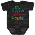 thumbnail image 3 of Inktastic Granna Loves Me Grandkid Boys or Girls Baby Bodysuit, 3 of 5