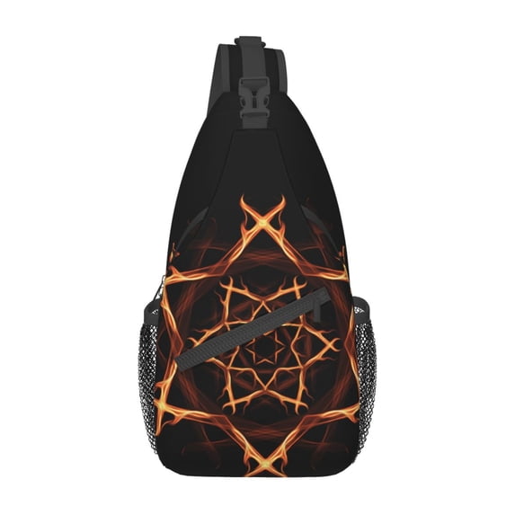 ZICANCN Crossbody Sling Bag for Men Women - Pentagram Witches Casual Shoulder Backpacks for Travel Sport Climbing Runners Daypack