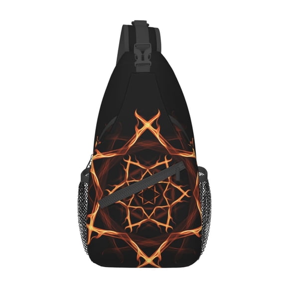 ZICANCN Crossbody Sling Bag for Men Women - Pentagram Witches Casual Shoulder Backpacks for Travel Sport Climbing Runners Daypack