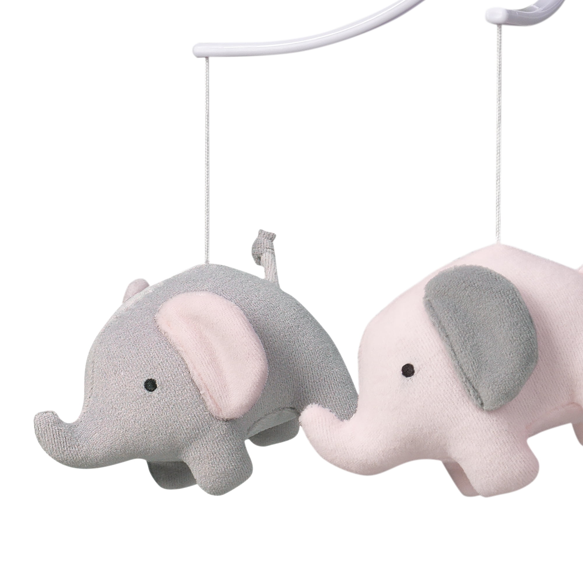 Trust definitely Bacteria Bedtime Originals Eloise Pink/Gray Elephant Musical Baby Crib Mobile -  Walmart.com