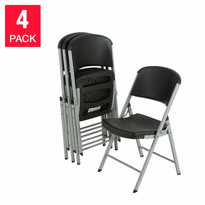 Lifetime Commercial Folding Chairs, Black, 4pack Walmart Canada