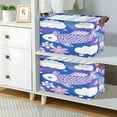 thumbnail image 2 of Whimsical Oceanic Floral 16.9x11.4x10in Foldable Open Home Storage Bins Durable Water Resistant Shelf Baskets, 2 of 8