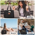 thumbnail image 6 of Holuxer Large Lunch Bag for Women, Insulated Adult Lunch Box for Work, Leakproof Cooler Lunch Tote Bags with Storage Pocket. Reusable Lunchbox Purse for Works Picnic Hiking 14L, Black, 6 of 6