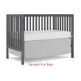 thumbnail image 4 of iRerts 5 In 1 Convertible Baby Crib, Wood Convertible Crib Toddler Bed with Wood Legs, Converts from Baby Crib to Toddler Bed, Fits Standard Full-Size Crib Mattress, Easy to Assemble, Gray, 4 of 6