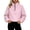 Pink stand collar half zip top women a1, variant on thefmos Women's Stand Collar Half Zip Long Sleeve Top Loose Fit Solid Color Casual Pullover Fashion Fall Winter Outfit, Black L