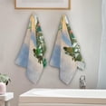 thumbnail image 3 of Funny Giraffe Wildlife Beach Hand Towels for Bathroom, Palm Tree Leaves Sea Ocean Kitchen Towels 2 PCS Ultra Soft and Highly Absorbent Decorative Face Bath Towels for Spa & Hotel, 28.3"x 14.4", 3 of 4