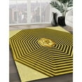thumbnail image 2 of Ahgly Company Indoor Square Patterned Golden Brown Yellow Area Rugs, 6' Square, 2 of 6