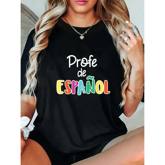 100% Cotton Spanish Teacher Profe De Español Spanish Class Casual Short Sleeve T-Shirt