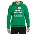 thumbnail image 2 of Wild Bobby,Dad Knows Everything Know It All Funny Men, Father's Day, Tees, Father's Day, Unisex Graphic Hoodie Sweatshirt, Kelly, X-Large, 2 of 3