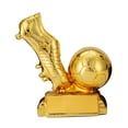 thumbnail image 2 of Trofeo de fútbol, ​​bota de fútbol, ​​adorno coleccionable de escritorio, recuerdo de resina. Recubrimiento de oro, 2 of 9