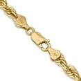 thumbnail image 4 of Diamond2Deal 14K Yellow Gold 5.5 mm Diamond-cut Rope Chain Necklace for Mens 22", 4 of 6